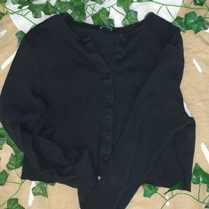 Brandy Melville Black Button-up